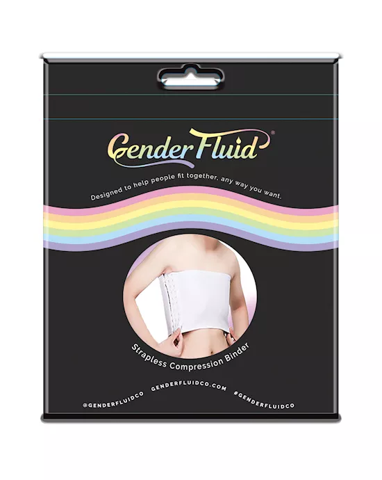 Gender Fluid Strapless Chest Compression Binder - M White