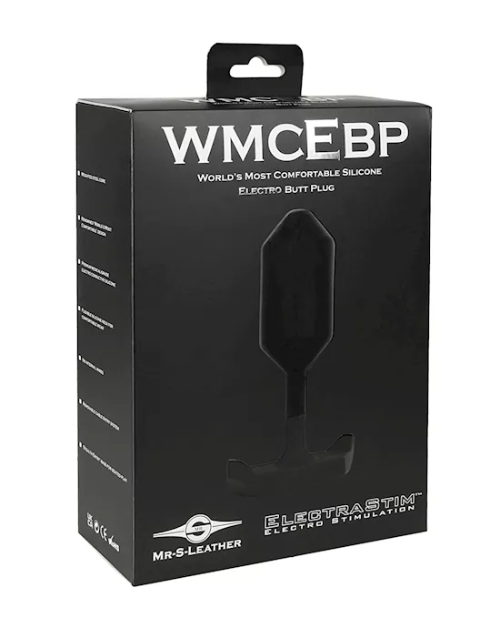 Electrastim X Mr. S Leather - World's Most Comfortable Silicone Electro Butt Plug - Black