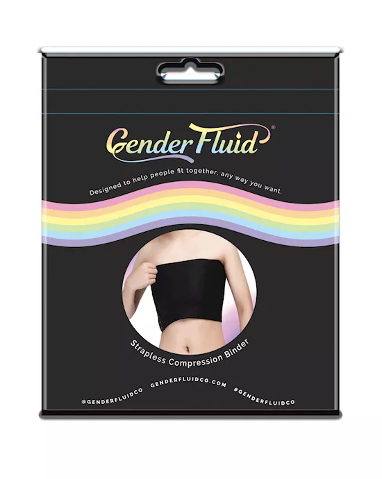 Gender Fluid Strapless Chest Compression Binder - Xl Black