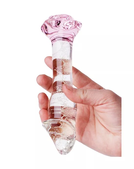 Glow In The Dark Helmet Rose Glass Massager