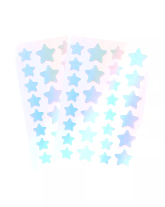 Unicorn Wishes Holographic Iridescent Star Hydrocolloid Acne Pimple Stickers SpotStix 56pk