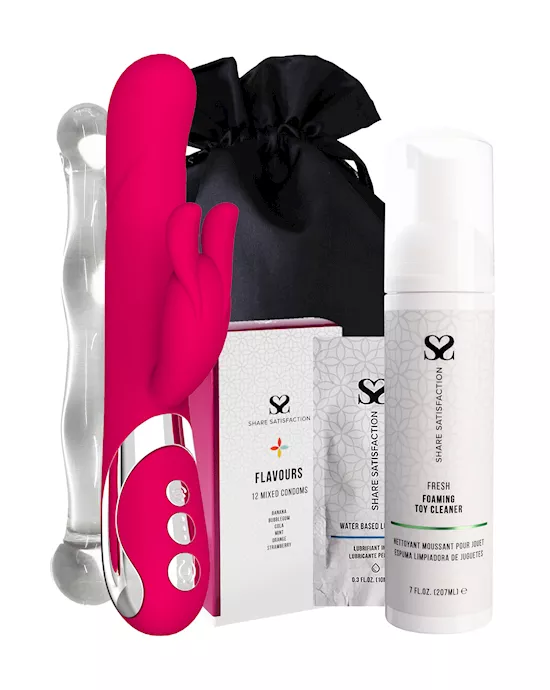 Amore Lina Rotating Rabbit Vibrator - Essentials Bundle