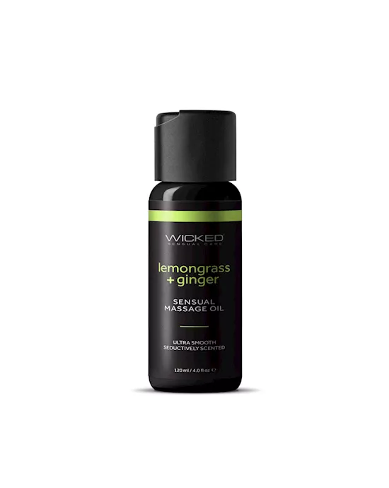 Wicked Sensual Lemongrass and Ginger Scented Massage Oil 120ml