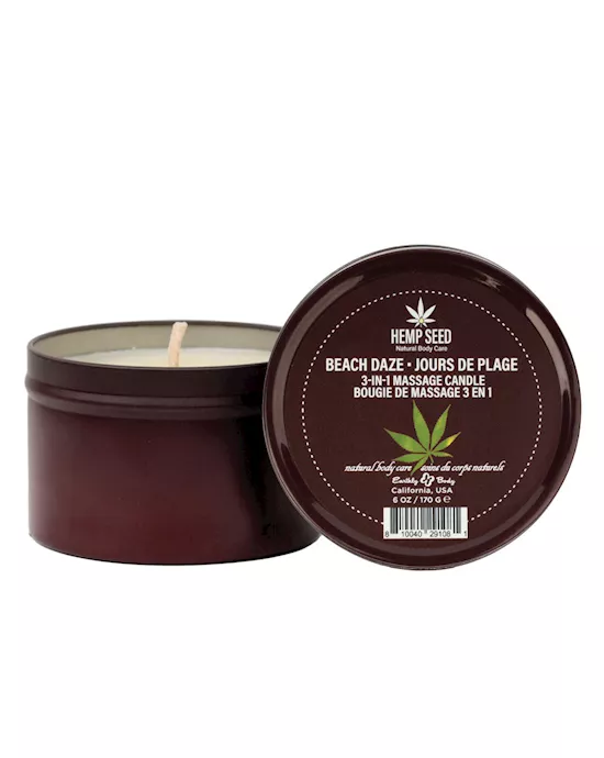 Hemp Seed 3-In-1 Massage Candle Beach Daze Coconut & Pineapple Scented