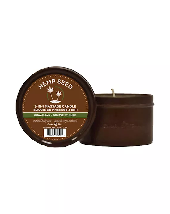 Hemp Seed 3 In 1 Massage Candle Guavalava (Guava & Blackberry)