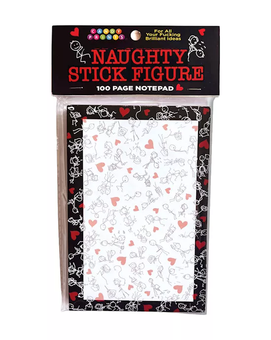 Naughty Stick Figure Notepad Novelty Notepad 100 Pages