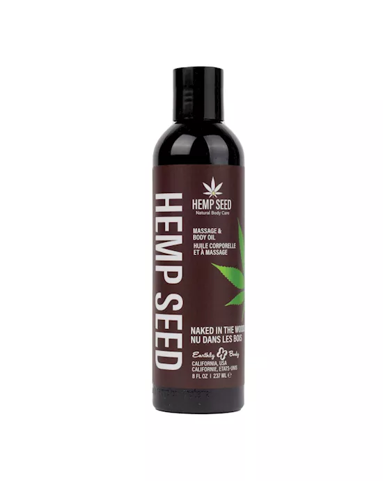 Hemp Seed Massage & Body Oil Naked In The Woods White Tea & Ginger Scented 237ml