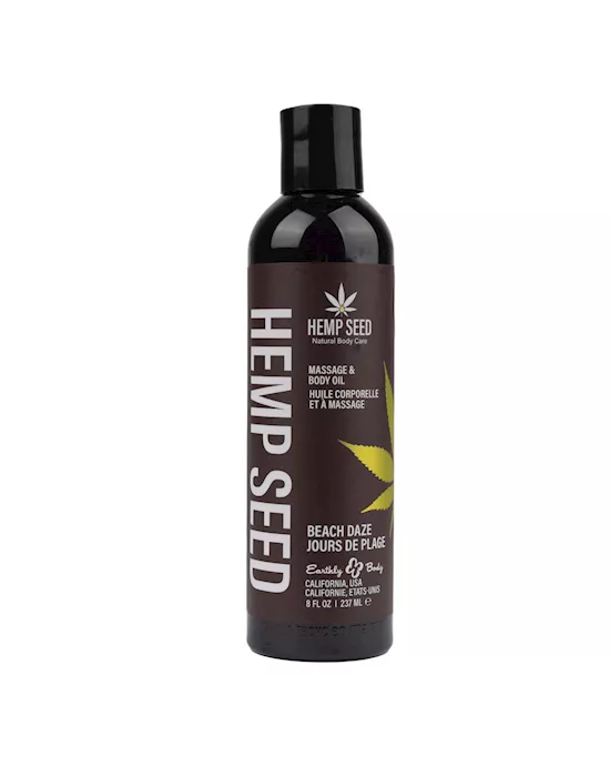 Hemp Seed Massage & Body Oil Beach Daze Coconut & Pineapple Scented 237ml