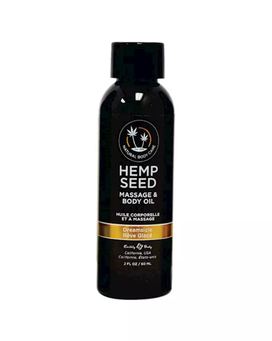 Hemp Seed Massage & Body Oil Dreamsicle Tangerine & Plum Scented 59ml