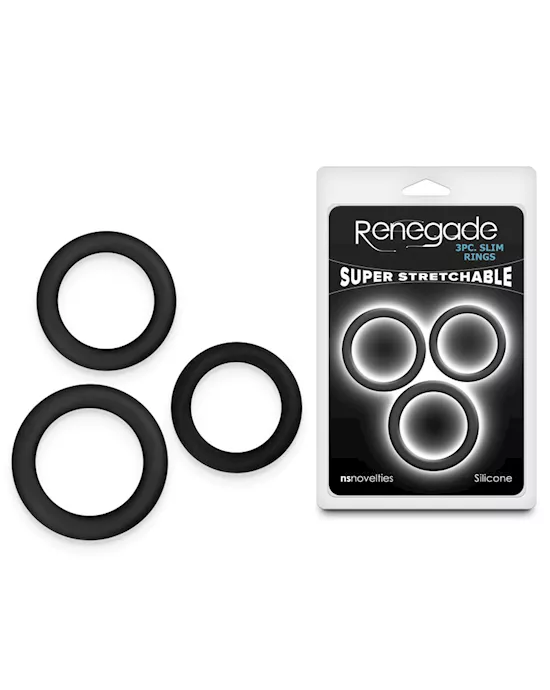 Renegade Slim Cock Rings 3 Pack