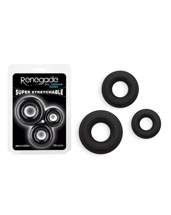 Renegade Fireman Cock Rings 3 Pack
