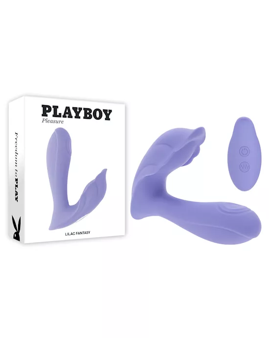 Playboy Pleasure Lilac Fantasy Tapping Vibrator with Remote