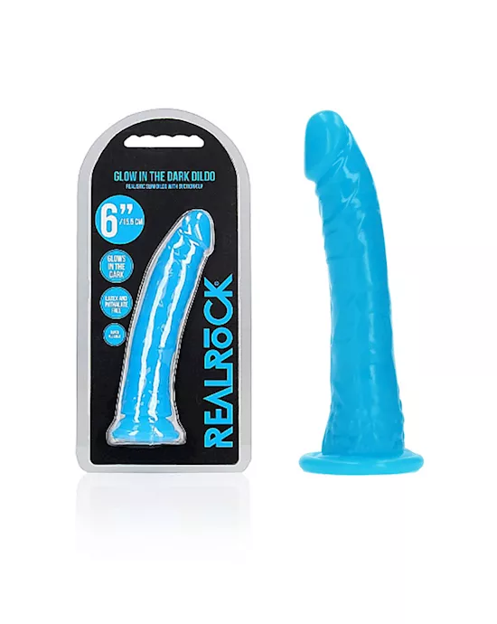 RealRock Slim Glow In The Dark Dildo 6 Inch