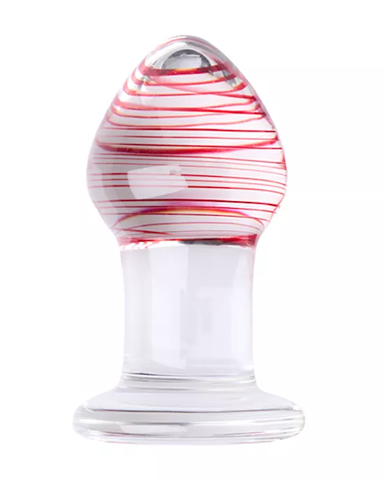Lucent Swirl Starter Glass Butt Plug
