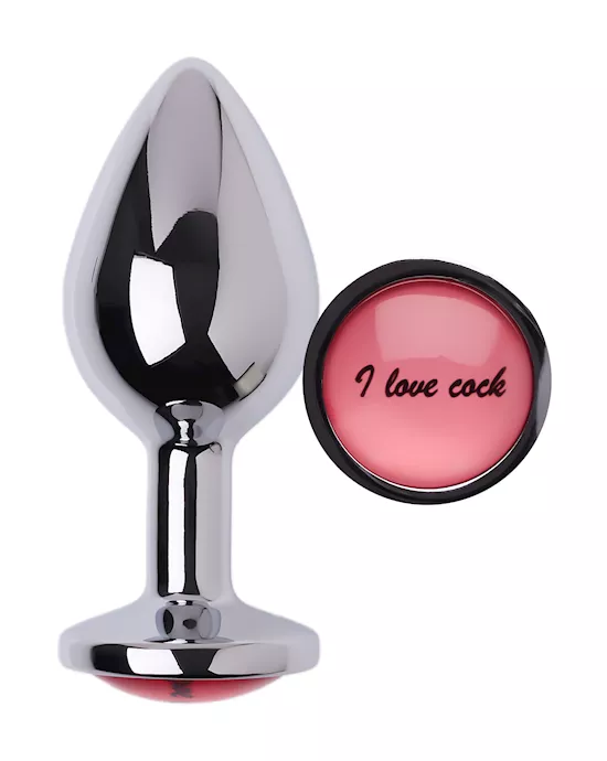 Kinki I Love Cock Steel Butt Plug Medium