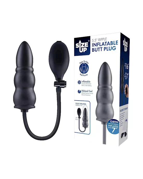 Size Up Ripple Inflatable Butt Plug 5.5 Inch
