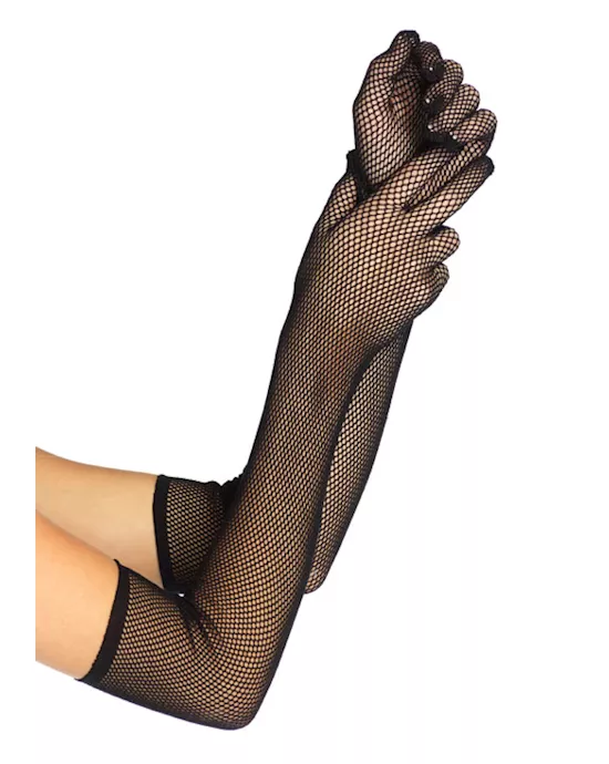 Fishnet Long Gloves
