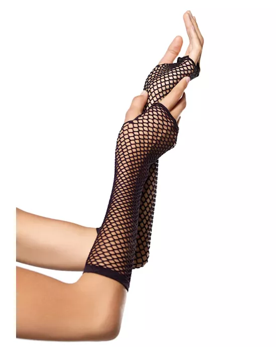 Triangle Net fingerless gloves
