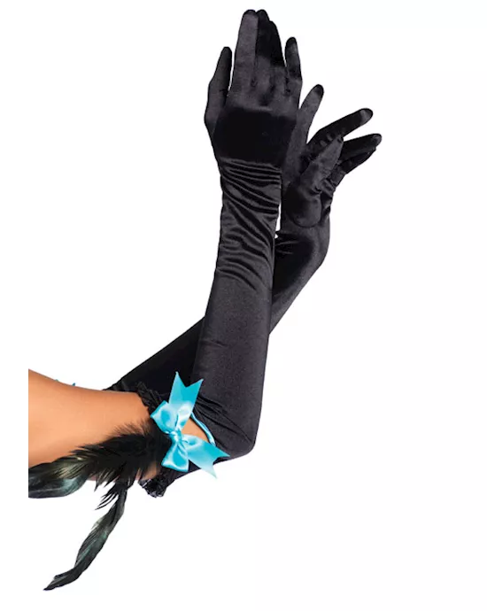 BQ Sat Opera Length Glovew W Bow Fea