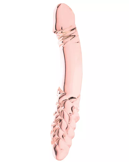 85 Twisted Pink Glass Double Dong