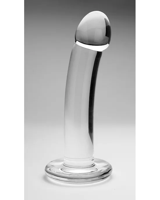6 Basic Curved Glass Dildo Clear
