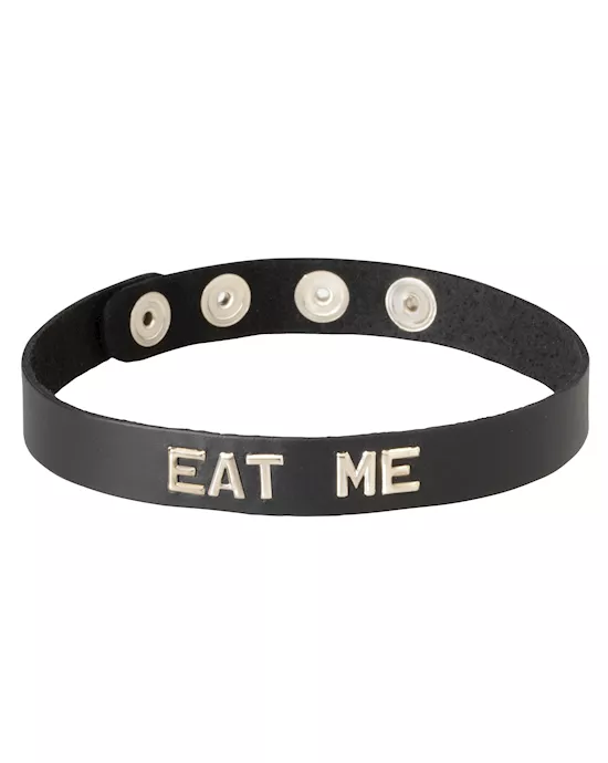 LEATHER COLLAR EAT ME