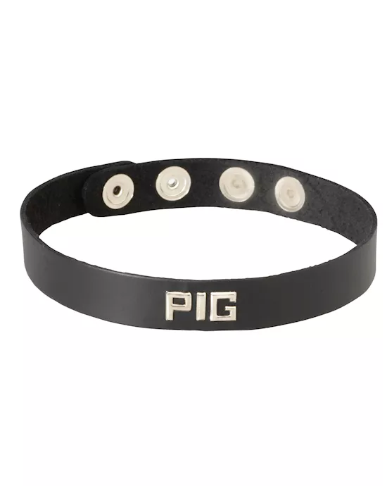 LEATHER COLLAR PIG