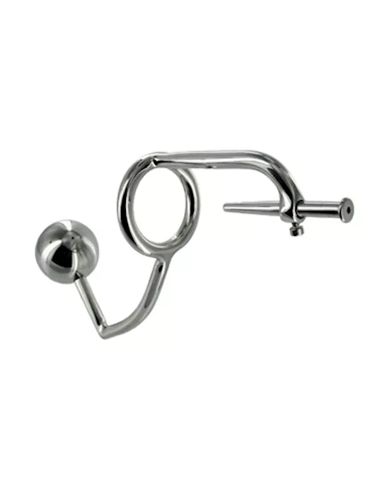 Anal Intruder Cock Ring with Penis Plug