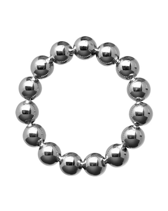 Meridian 175 Inch Stainless Steel Beaded Cock Ring