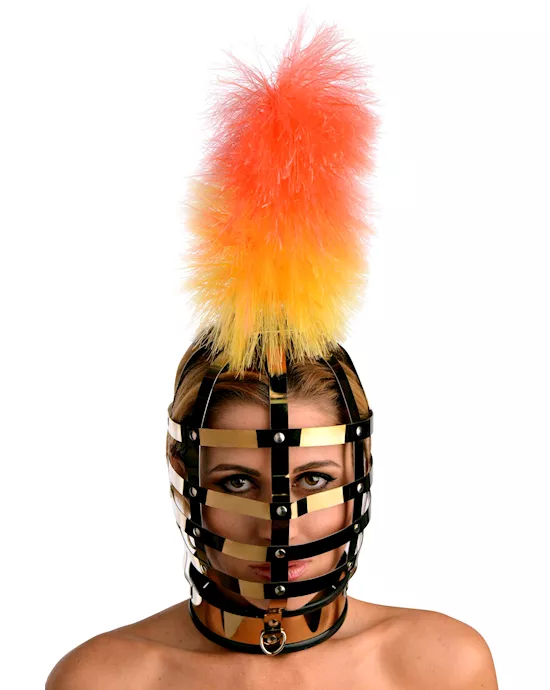 Pony Fashion Head Cage with Plume