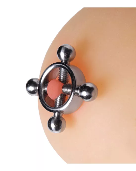 Stainless Steel Rings of Fire Nipple Press Set