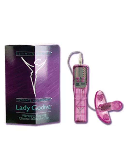 Berman Lady Godiva Vibrating Plug w Clit Tips